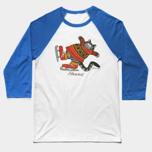 B kliban cat skiing Baseball T-Shirt